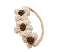 Infants Soft Knitted Headband Headwear With Elegant Flower Decoration For 100 Day Photoshoots And Parties Daily Wear