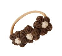 Infants Soft Knitted Headband Headwear With Elegant Flower Decoration For 100 Day Photoshoots And Parties Daily Wear
