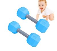 infantt Fitness Rattle - Softweight Teether, Training Toy | Playful Dumbbell Shaped Chewable with Gentle Sound Element and Hand Coordination Practice Tool for toddlerr New Parent Gifting