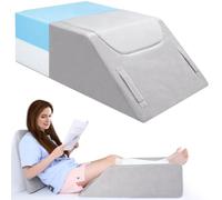 INFANZIA Adjustable Leg Elevation Pillows for Blood Circulation, After Surgery, Memory Foam Ankle Knee Pillow and Leg Wedge Pillow for Sleeping with 2 Handles and Insert Pad (28.5" x16.5”)