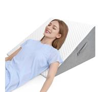 INFANZIA Bed Wedge Pillow, High-density Foam Triangle Pillow for Sleep Apnea, Acid Reflux, Snoring, 12Inch Leg Elevation, Back Support for Sitting Up in Bed, Incline Cushion for Sleeping, Reading