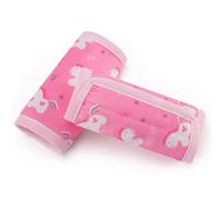 INFANZIA Car Seat Straps Shoulder Pads for Baby Kids, Super Soft Seat Belt Covers, Seat Belt Cushion for All Car Seats/Pushchair/Stroller/High Chair (Pink)