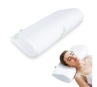 INFANZIA Cervical Memory Foam Neck Pillow, Orthopaedic Drop-Shaped Pillow for Neck Pain Relief, Ergonomic Bed Pillow for Side & Back Sleepers, Breathable Cooling Cover, 53 x 22cm