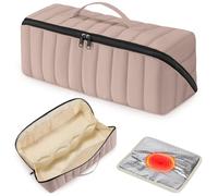 INFANZIA Hair Tools Travel Bag Compatible with Shark Flexstyle, Brown | Wide-open Hot Hair Tool Organizer with Separate Heat Resistant Mat, Hair Accessories Organizer for Straightener, Curling Iron