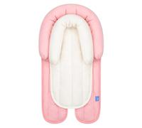 INFANZIA Upgraded 2-in-1 Head & Body Supports for Newborn Infant - Extra Soft Breathable Car Seat Insert Cushion Pad, Perfect for Carseat, Buggy, Swing, Bouncer, Pink