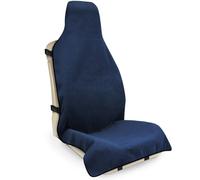INFANZIA Waterproof Sweat Towel Seat Cover, Premium Car Seat Towel Protector for Trucks SUV Jeep, Universal Non-Slip Bucket Seat Covers for Post Gym Workout, Running, Swimming, Beach (Navy Blue, 1Pcs)