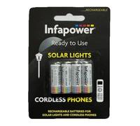 Infapower 1.2v 400mAh pack of 4 x 2/3AAA rechargeable for Solar Lights