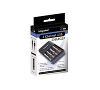 Infapower USB Battery Charger C015 4-Channel AA/AAA with 4x AA 1300mAh