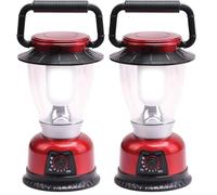 Infapower 6 LED Large Outdoor Lantern, Metal, Red, (Pack of 2)