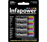 Infapower Rechargeable AA Ni-MH Batteries 1300mAh 4 Pack