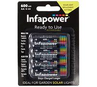INFAPOWER AA 800MAH NI-MH Solar Light Replacement Batteries, 4-Pack (B008)