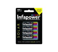 INFAPOWER AA 800MAH NI-MH Solar Light Replacement Batteries, 4-Pack (B008)