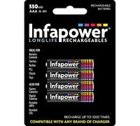 Infapower B009 - INFAPOWER AAA 550mAh Ni-Mh Rechargeable Batteries, 4 Pack (B009)