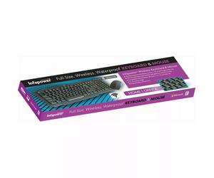 Infapower Compact Wireless Waterproof Keyboard & Mouse Set PC/Mac Laptop Combo
