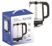 Infapower Glass 1800w 1.7L 360° Cordless Kettle- X507