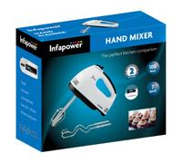 Infapower Hand Food Mixer With Electric Whisk Beaters Dough Hook 7 Speed