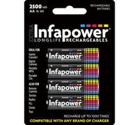 Infapower Rechargeable Aa Ni-Mh Batteries 2500Mah - 4 Pack