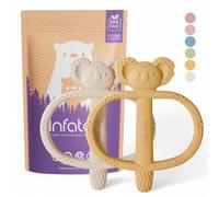 Infatot® Koda Koala Bitey - 2-Pack Silicone Baby Teething Toys for Newborns, Infants & Toddlers, BPA-Free Teether Toy 0-6 Months, Hand Teethers for Babies, Sensory Teething Relief - Yellow & Cream