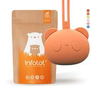 Infatot® Silicone Dummy Case - Pacifier Holder Soother Pod Case W/Strap - Dummy Box 100% Free from BPA, PVC, Dummy Holder Case, Dummies Case Pair with Dummy Clip, Dummy Cases for Babies - Earth