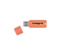 INFD64GBNEONOR3.0 Integral USB 3.0 Flash Drive Neon 64Gb Orange