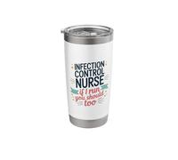 Infection Control Nurse If I Run You Should Too, ICN Stainless Steel Insulated Tumbler