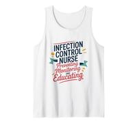 Infection Control Nurse Preventing Monitoring Educating, ICN Tank Top