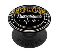 Infection Preventionist Leopard Print Collegiate Healthcare PopSockets Adhesive PopGrip