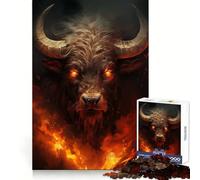 Infernal Bull Jigsaw Puzzles for Teenagers 1000 Piece Logic Fun Bright Print Home Enjoyable Room Accent (50x75cm)