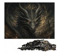 Infernal Dragon Head - Gothic Demon Beast Jigsaw Puzzle, 500 Pieces | Adult Jigsaw Puzzle - visual matching for a more organised build on weekends.