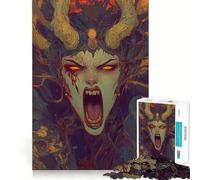 Infernal Fury Jigsaw Puzzles for Adults 1000 Pieces Sharp Mind Bright Color Family Activity Wall Art (38x52cm)