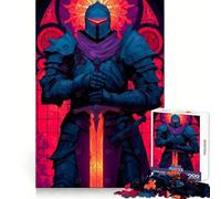 Infernal Knight Before The Sacred Glass with Glowing Sword 1000 Piece Jigsaw Puzzles- Reason Skill Smooth Joint Happy Challenge (38x26cm)