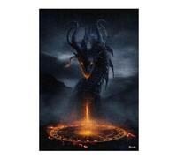Infernal Wyrm - Summoned Flame of the Abyss Jigsaw Puzzle, 300 Piece | Puzzle for Adults: year-end puzzle gift for adults, hands-on indoor leisure.