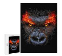 Inferno Ape Rage, 500 PCS Wooden Picture Puzzle for Grown-Ups, Home Décor Activity - for Quiet Evenings And Focused Play