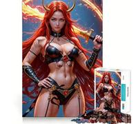 Inferno Battle Beauty Jigsaw 1000 Pieces for Teenagers Unwind Game Clear Hue Enjoyable Challenge Xmas Gift (38x26cm)