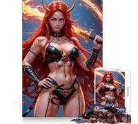 Inferno Battle Beauty Jigsaw 1000 Pieces for Teenagers Unwind Game Clear Hue Enjoyable Challenge Xmas Gift (38x26cm)