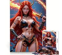 Inferno Battle Beauty Jigsaw Puzzle for Adults 1000 Pieces Mind Exercise Anxiety Relief Family Play Birthday Surprise (38x52cm)