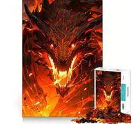 Inferno Dragon Unleashed Jigsaw Puzzle 1000 Piece for Adults Logic Game Premium Print Hard Challenge (38x52cm)