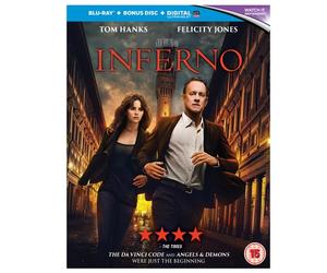 Inferno DVD (2017) Tom Hanks, Howard (DIR) cert 15 NEW Fast and FREE P & P