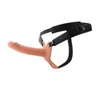 INFERNO™ - Hollow Vibrating Strap-On with Remote - 7.1" (18 cm)