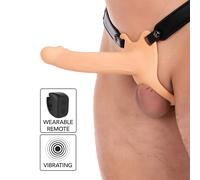 INFERNO™ - Hollow Vibrating Strap-On with Remote - 7.87" (20 cm)