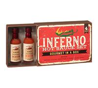 Inferno Hot Sauce Set - 4 Bottles Christmas Present Stocking Filler