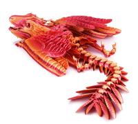 Infernostride 3D Printed Wyvern Dragon, Articulated & Fidget Desktop Pet with Adjustable Wings