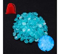 Inferright Glow In The Dark Rocks - Illuminate Your Outdoors With Enchanting Glow! Solar Power Glow Rocks, Glow In The Dark Rocks Outdoor, For Garden Lawn Yard, Walkway (300PC,Blue)