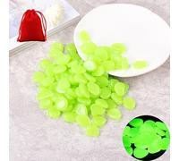 Inferright Glow In The Dark Rocks - Illuminate Your Outdoors With Enchanting Glow! Solar Power Glow Rocks, Glow In The Dark Rocks Outdoor, For Garden Lawn Yard, Walkway (100PC,Green)