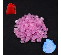 Inferright Glow In The Dark Rocks - Illuminate Your Outdoors With Enchanting Glow! Solar Power Glow Rocks, Glow In The Dark Rocks Outdoor, For Garden Lawn Yard, Walkway (200PC,Purple)