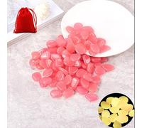 Inferright Glow In The Dark Rocks - Illuminate Your Outdoors With Enchanting Glow! Solar Power Glow Rocks, Glow In The Dark Rocks Outdoor, For Garden Lawn Yard, Walkway (200PC,Pink)