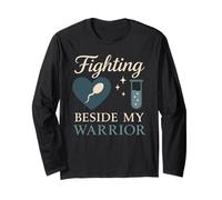 Infertility Dad IVF Father Male Fertility Warrior Science Long Sleeve T-Shirt