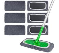 INFICRIME Reusable Microfiber Mop Pads Compatible with Swiffer Sweeper Mop, 6 Pack Dry Sweeping Cloths & Wet Mopping Cloths, Washable Mop Pads for Surface/Hardwood Floor Cleaning (Mop is Not Included)