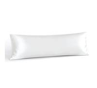 INFIIXSO Body Pillow Cover with Zipper, Luxury Mulberry Silk Body Pillow Case 20x54 Inches, Ultra Smooth and Soft Cooling Long Pillowcase, Gift for Women, Men(White)