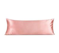 INFIIXSO Body Pillow Cover with Zipper, Luxury Mulberry Silk Body Pillow Case 20x54 Inches, Ultra Smooth and Soft Cooling Long Pillowcase, Gift for Women, Men(Blush Pink)
